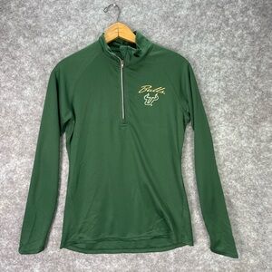 USF South Florida Bulls Shirt Womens Medium Green NCAA Quarter Zip Pullover